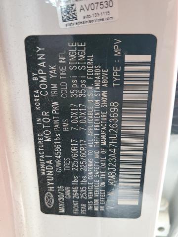 2017 HYUNDAI TUCSON SE - KM8J23A47HU263698