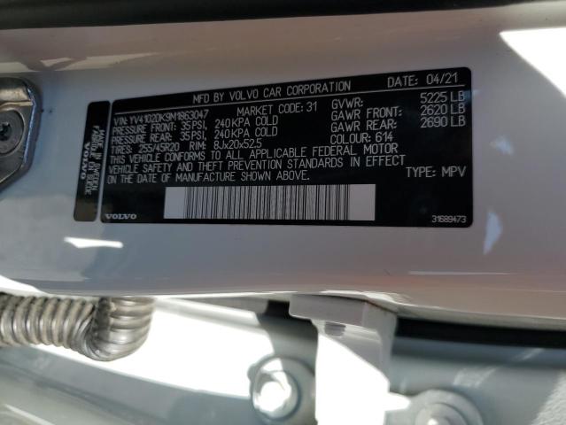 2021 VOLVO XC60 T5 MO YV4102DK9M1863047