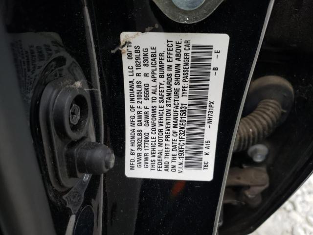 2019 HONDA CIVIC EX - 19XFC1F32KE015831
