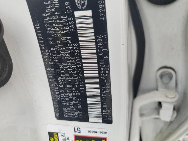 2022 TOYOTA CAMRY LE 4T1C11AK4NU042828