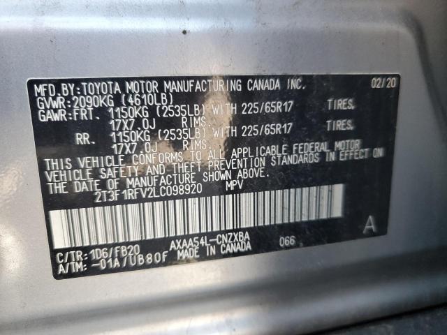 2020 TOYOTA RAV4 LE - 2T3F1RFV2LC098920