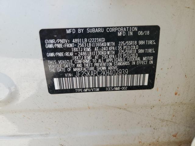 2019 SUBARU FORESTER S - JF2SKAPC2KH402939