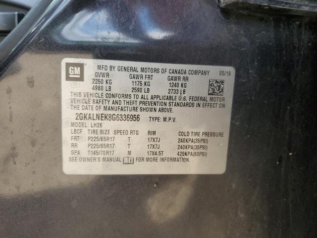 2016 GMC TERRAIN SL 2GKALNEK8G6336956