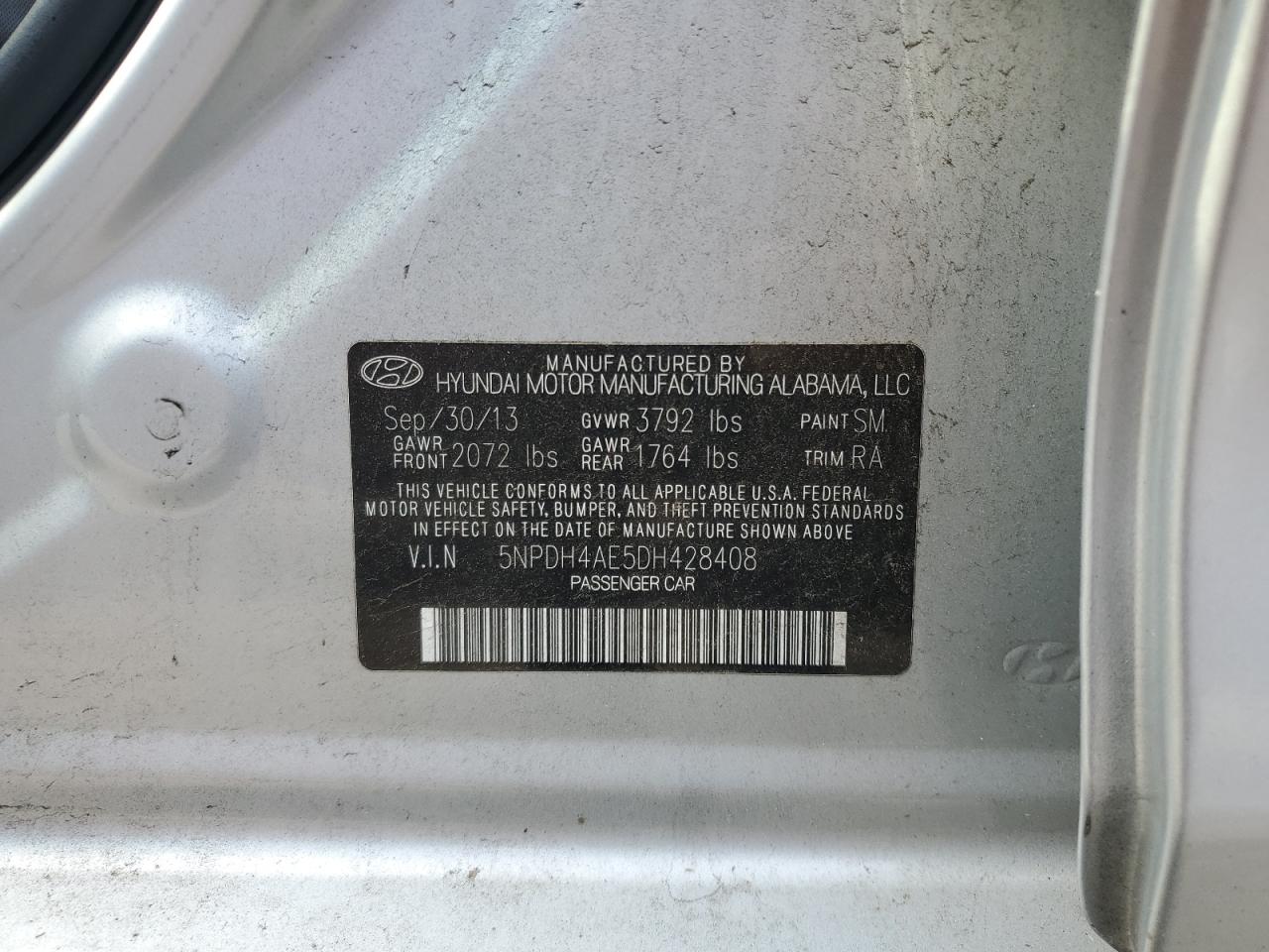 Hyundai Elantra gl 2013
