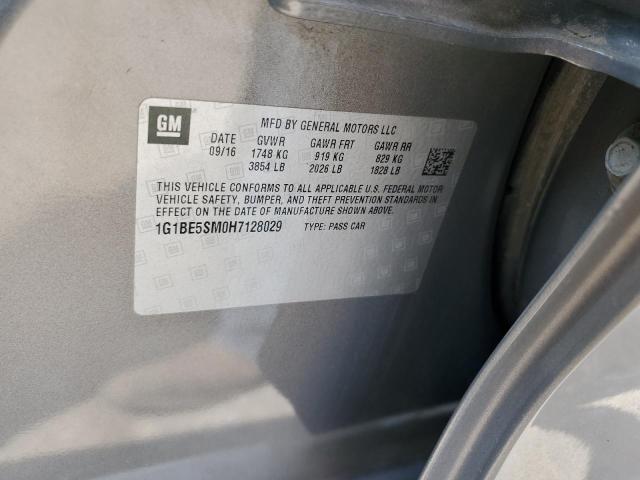 2017 CHEVROLET CRUZE LT - 1G1BE5SM0H7128029
