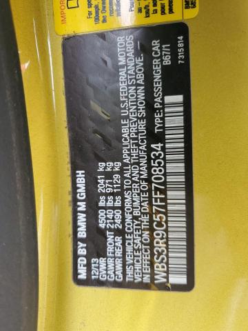 2015 BMW M4 WBS3R9C57FF708534