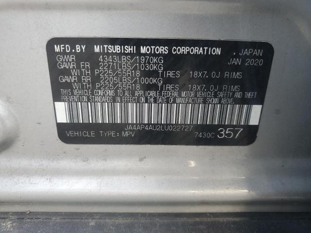 2020 MITSUBISHI OUTLANDER JA4AP4AU2LU022727