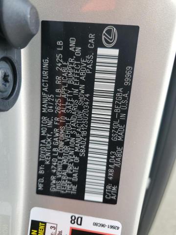2025 LEXUS ES 350 BAS 58ADZ1B12SU203474