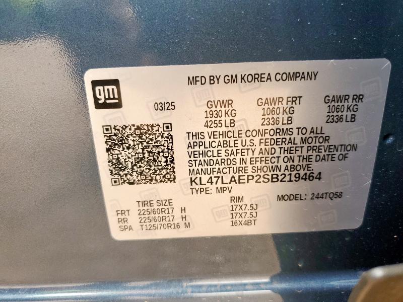 2025 BUICK ENVISTA PR KL47LAEP2SB219464