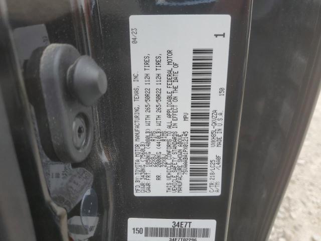 2023 TOYOTA SEQUOIA SR 7SVAAABA1PX012145