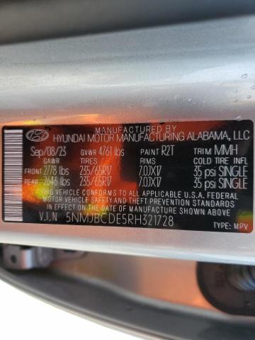 2024 HYUNDAI TUCSON SEL 5NMJBCDE5RH321728