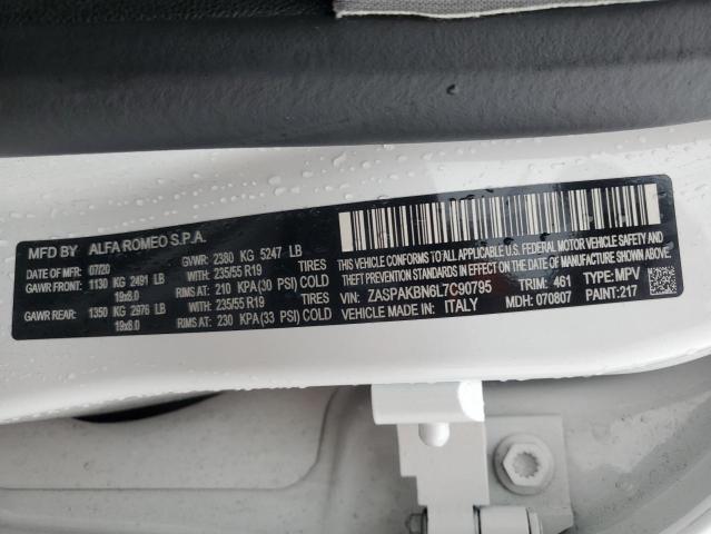 2020 ALFA ROMEO STELVIO TI ZASPAKBN6L7C90795