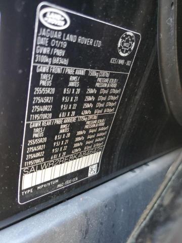 2019 LAND ROVER RANGE ROVE - SALWR2RE8KA846425
