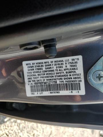 2015 HONDA CIVIC LX 19XFB2F56FE271759