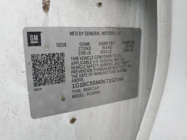 2019 CHEVROLET CRUZE LS - 1G1BC5SM0K7152344