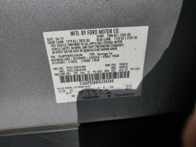 2015 FORD TAURUS SEL 1FAHP2E84FG104344