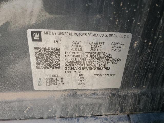 2019 CHEVROLET EQUINOX LT - 3GNAXUEV8KS568902