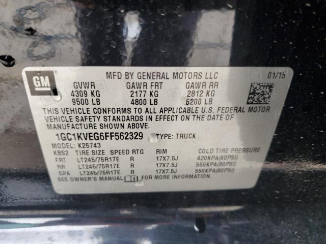 2015 CHEVROLET SILVERADO - 1GC1KVEG6FF562329