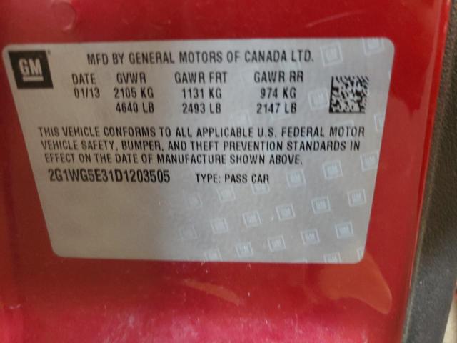 2013 CHEVROLET IMPALA LT - 2G1WG5E31D1203505