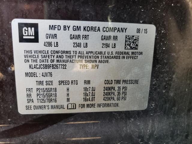 2015 BUICK ENCORE - KL4CJCSB9FB267722