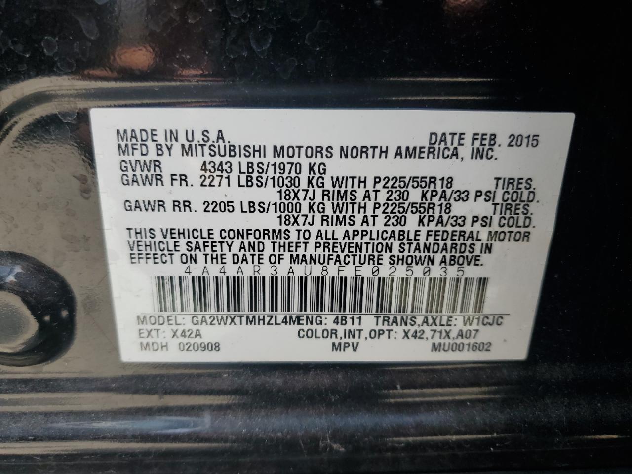 MITSUBISHI OUTLANDER ES