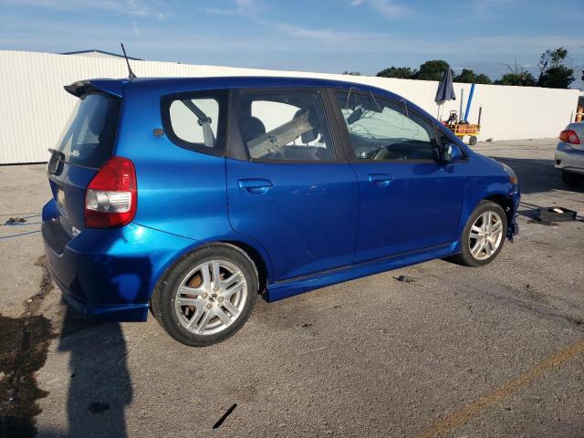 HONDA FIT S 2007 blue hatchbac gas JHMGD38687S001553 photo #4