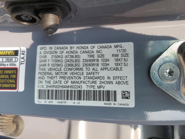 2021 HONDA CR-V EXL 2HKRW2H84MH602243