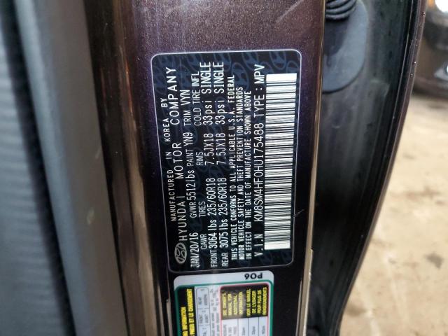 2017 HYUNDAI SANTA FE S - KM8SM4HF0HU175488
