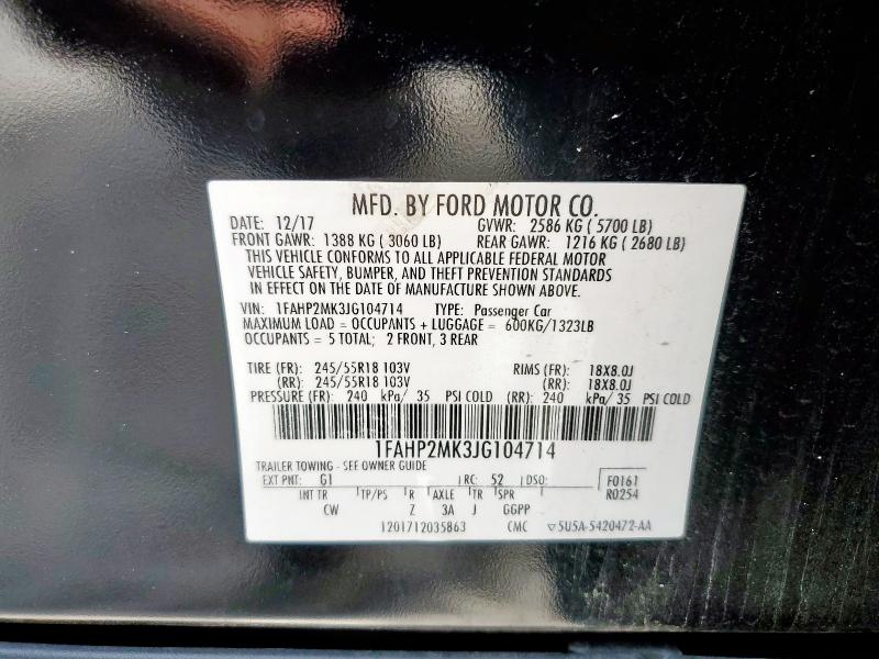 2018 FORD TAURUS POL 1FAHP2MK3JG104714