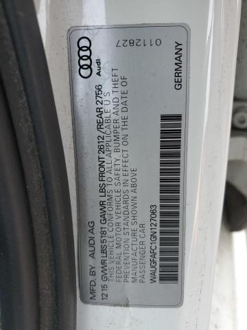 2016 AUDI A6 PREMIUM WAUGFAFC1GN127063