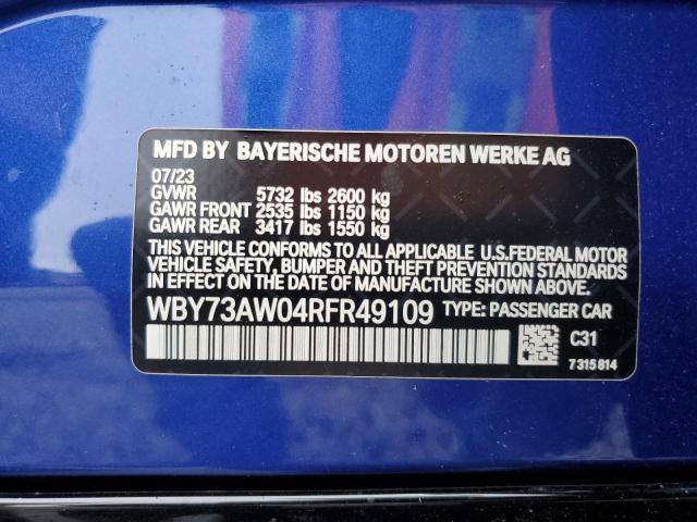 2024 BMW I4 EDRIVE WBY73AW04RFR49109
