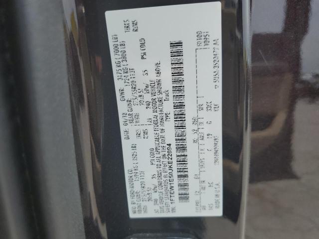 2018 FORD F150 SUPER - 1FTEW1E50JKE22094