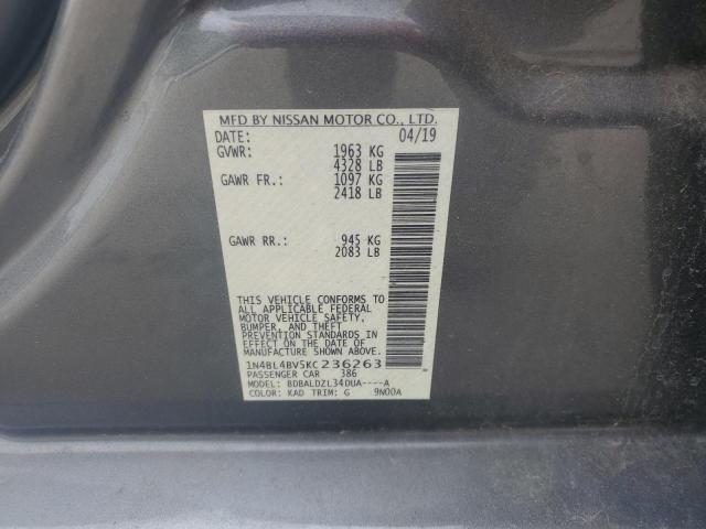 2019 NISSAN ALTIMA S - 1N4BL4BV5KC236263