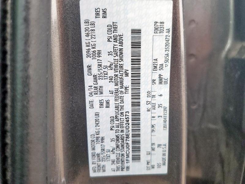 2014 FORD ESCAPE S - 1FMCU0F78EUD24573