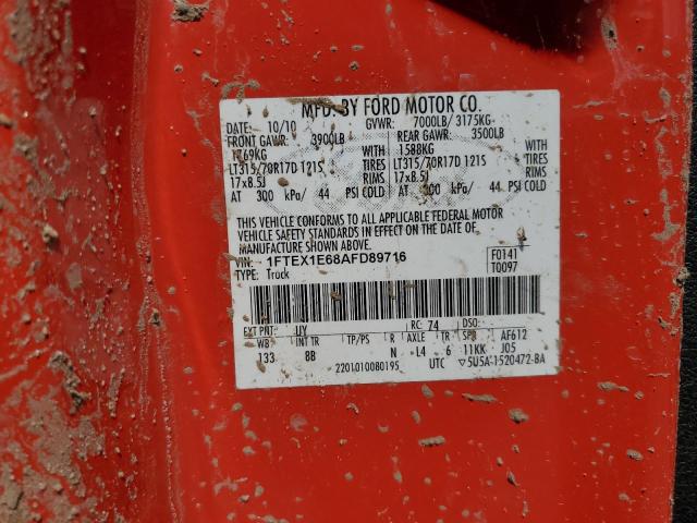 2010 FORD F150 SUPER - 1FTEX1E68AFD89716