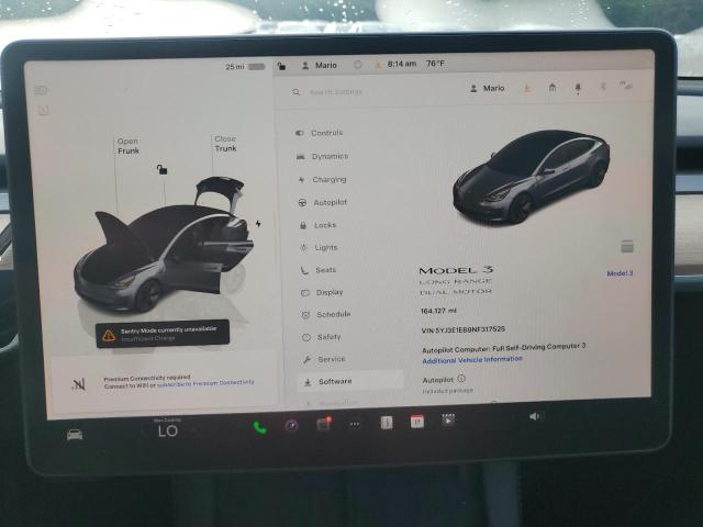 2022 TESLA MODEL 3 5YJ3E1EB9NF317525