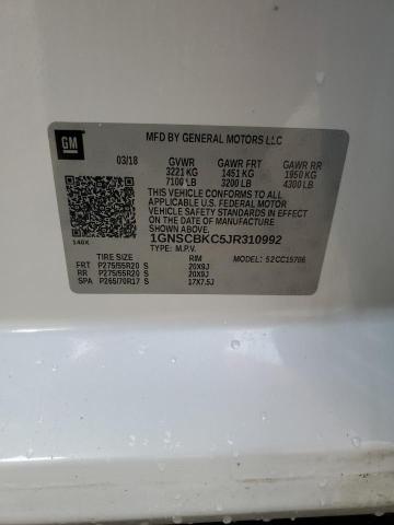 2018 CHEVROLET TAHOE C150 1GNSCBKC5JR310992