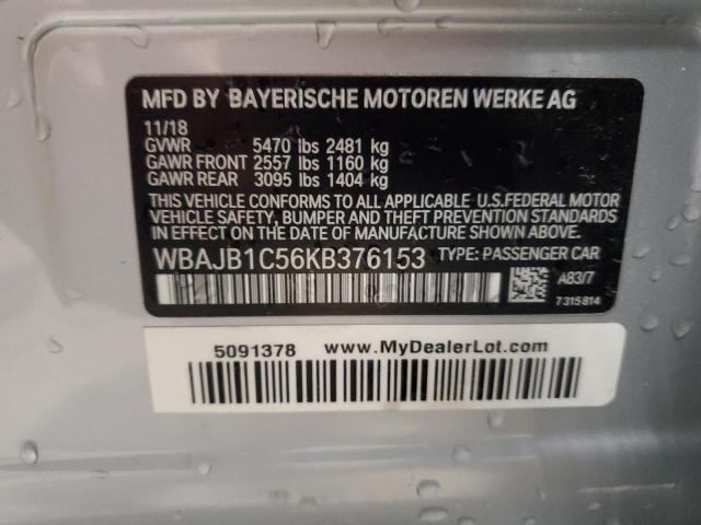 2019 BMW 530XE WBAJB1C56KB376153
