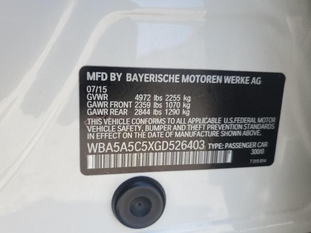2016 BMW 528 I WBA5A5C5XGD526403