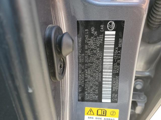 2017 LEXUS ES 350 58ABK1GG6HU044251