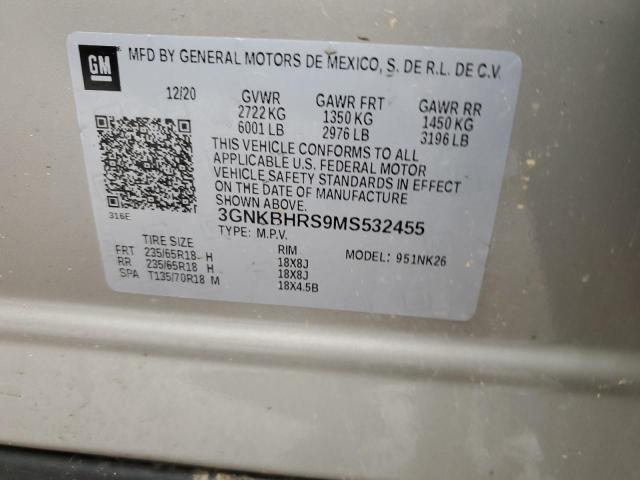 2021 CHEVROLET BLAZER 2LT - 3GNKBHRS9MS532455