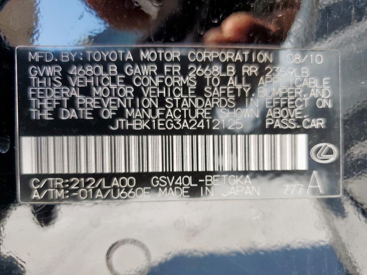 Lexus Es 350 2010