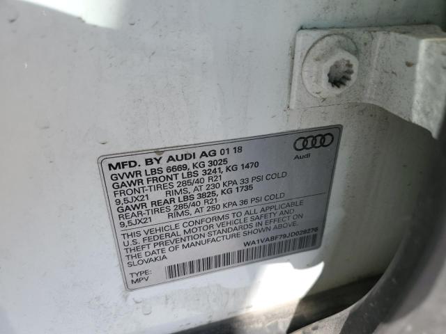 wa1vabf79jd029276 - 2018 Audi q7 prestige - #59538445