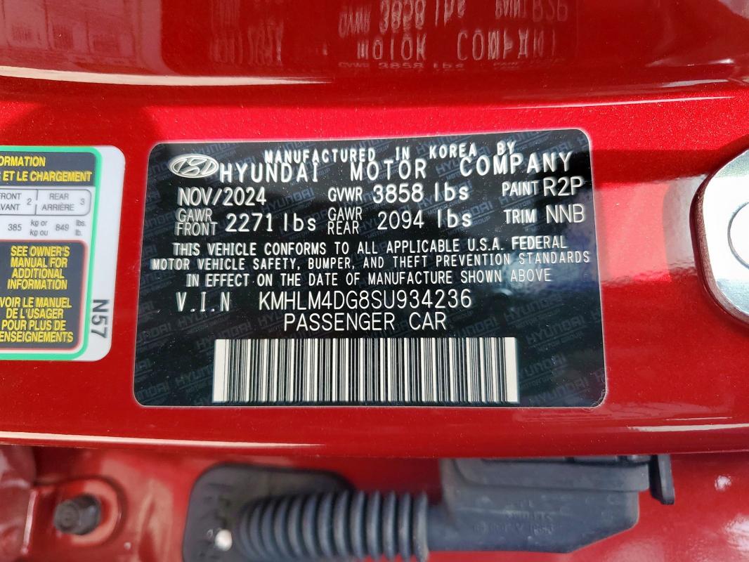 2025 HYUNDAI ELANTRA SEL SPORT KMHLM4DG8SU934236