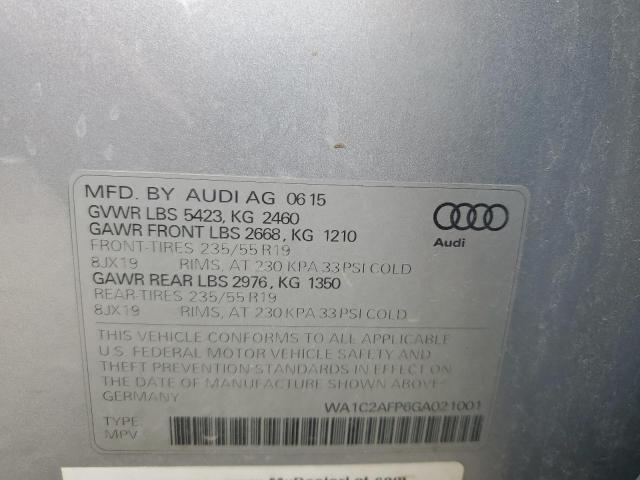 2016 AUDI Q5 PREMIUM - WA1C2AFP6GA021001