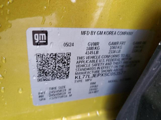 2025 CHEVROLET TRAX 2RS KL77LJEPXSC053577