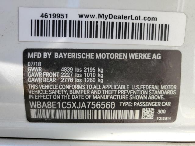 2018 BMW 330E WBA8E1C5XJA756560