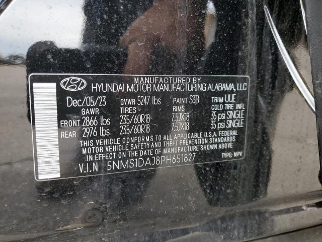 2023 HYUNDAI SANTA FE S 5NMS1DAJ8PH651827