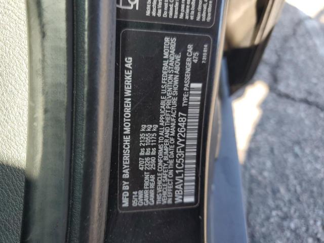 2015 BMW X1 XDRIVE2 WBAVL1C53FVY26487