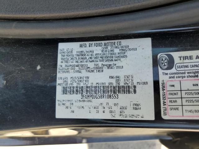 2011 FORD FUSION SEL - 3FAHP0JG5BR108553